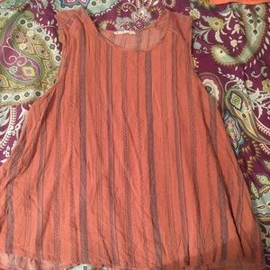Rust and grey tank top